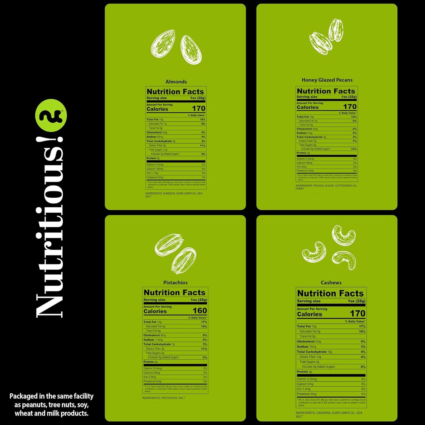 NUT CRAVINGS - Mixed Nuts Gift Basket in Red Gold Box (4 Assortments) Food Arrangement, Healthy Snack Care Package, Food Assortments