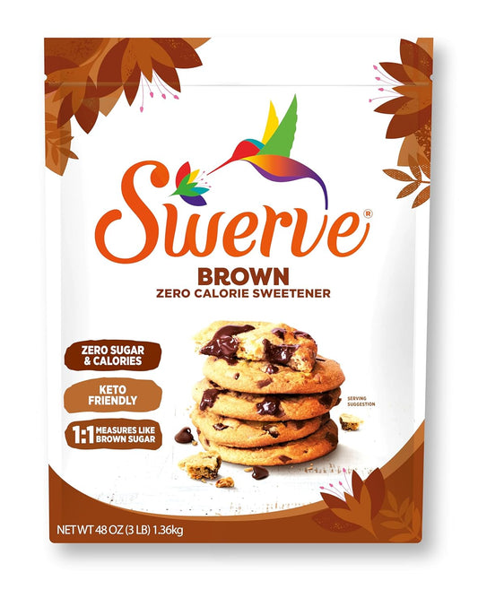 Swerve Ultimate Sugar Replacement Sweetener, Brown Sugar Substitute, Zero Calorie, Keto Friendly, Zero Sugar, Non-Glycemic, Gluten Free, 48 ounces