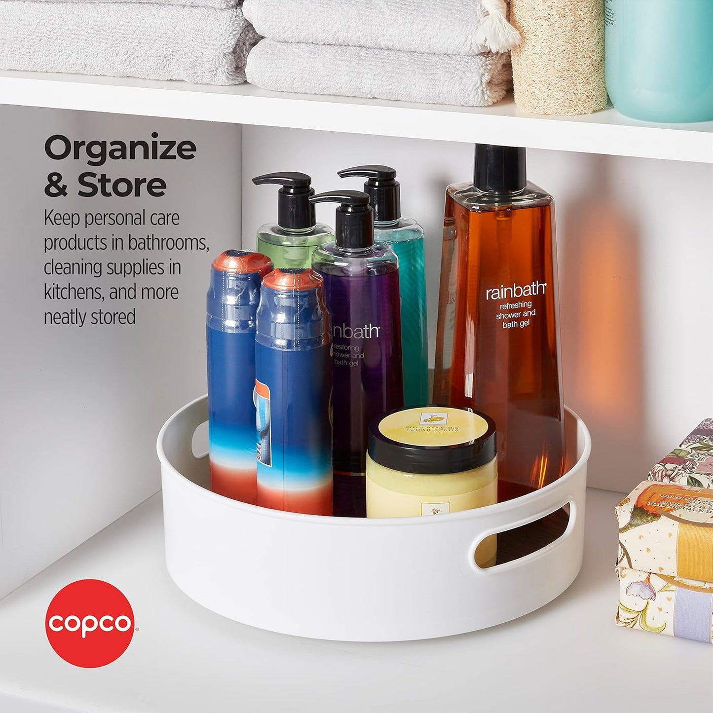 Copco Non-Skid Storage Turntable, 12-Inch, Gray