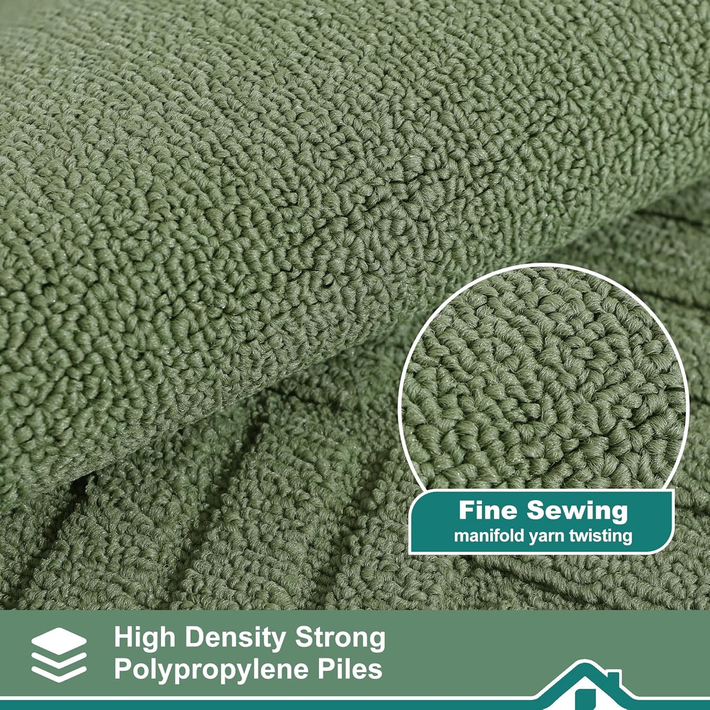 BEQHAUSE-Kitchen-Rugs-Non Slip-Kitchen-Mats-for-Floor Machine Washable Kitchen Rugs Absorbent Kitchen Carpet with TPR Non Skid Backing,Green, 24”x60”