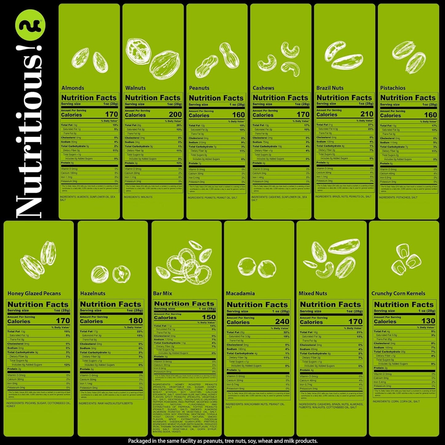 NUT CRAVINGS Gourmet Collection - Get Well Soon, Nuts Gift Basket with Get Well Soon Ribbon in Reusable Wooden Tray (12 Assortments) Food Arrangement, Healthy Snack Care Package, Food Assortments