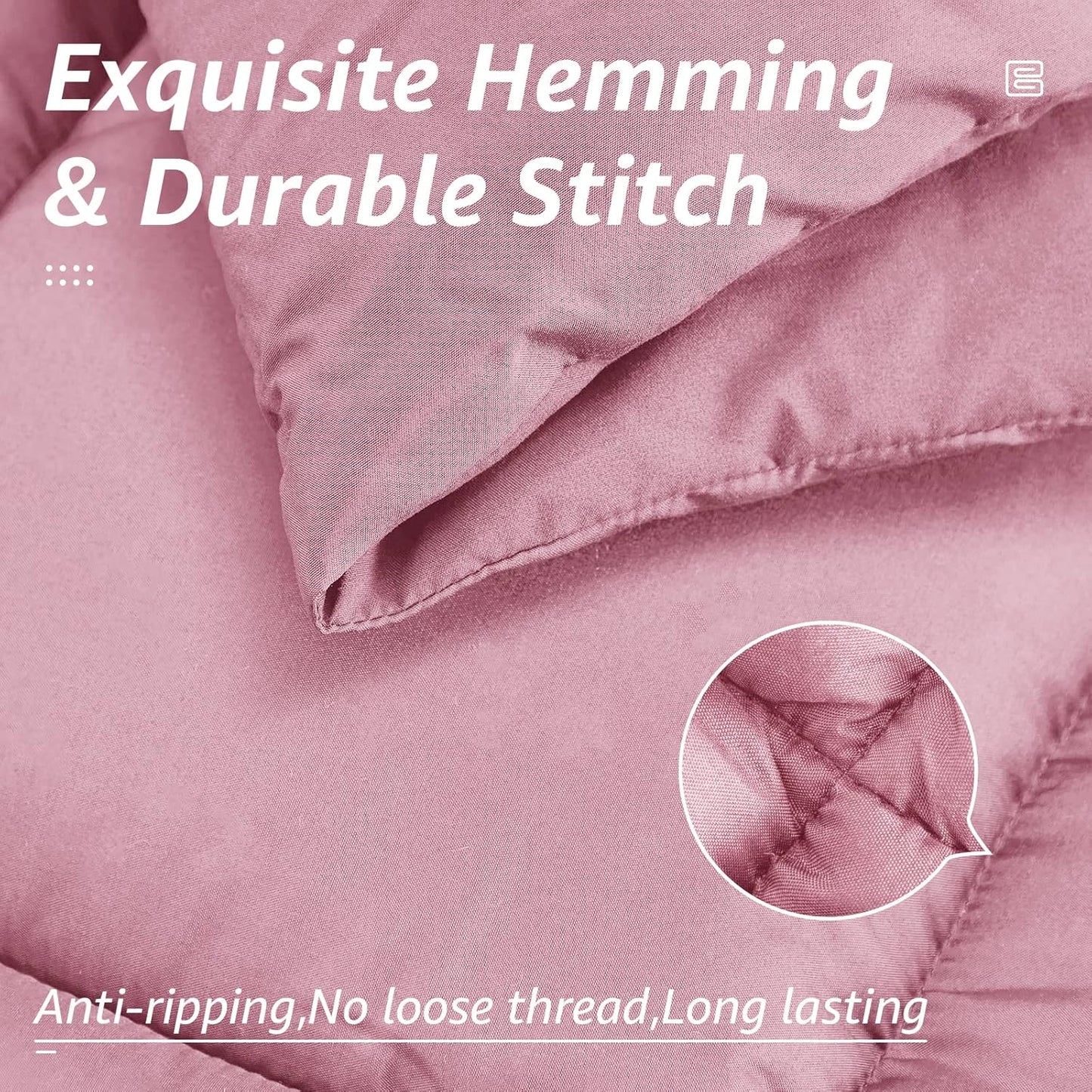 HYLEORY All Season King Size Bed Comforter - Cooling Down Alternative Quilted Duvet Insert with Corner Tabs - Winter Warm - Machine Washable - Pink