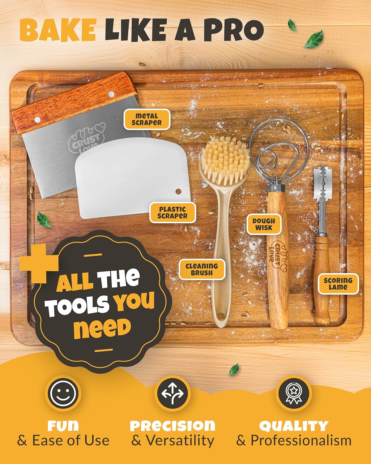 Dutch Oven for Baking - incl. Sourdough Baking Supplies like Banneton Proofing Basket - 6.75QT Enameled Oval Cast Iron Bread Oven with Lid and Scoring Tool Lame