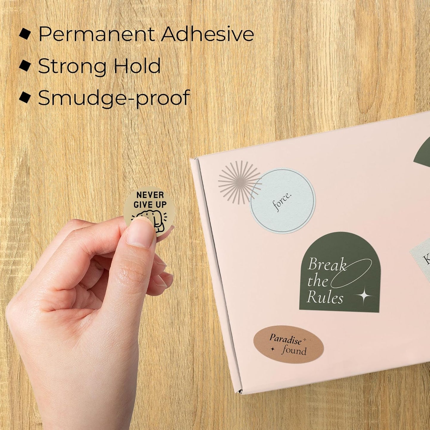 Perco Light Brown 1-inch Round Circle Thermal Sticker Labels - 735 Labels/Roll, Direct Thermal Printer Compatible, Permanent Adhesive, Vibrant Colors, Strong Hold, Perforated for Easy Use—Made in USA