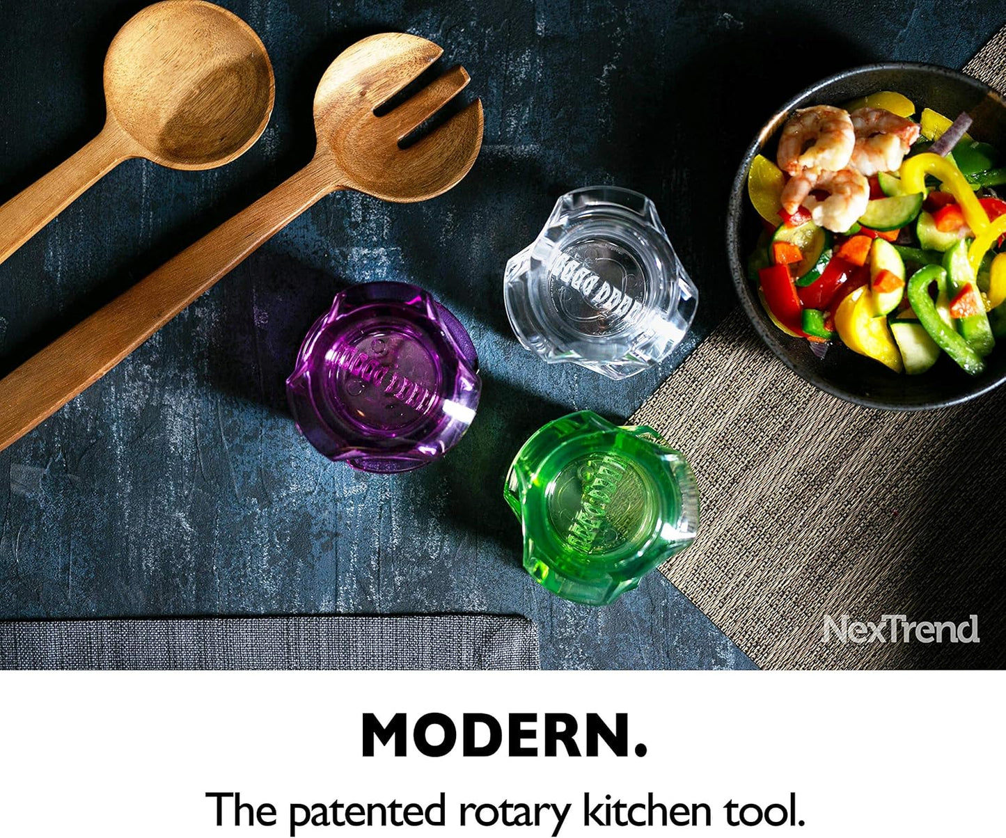 Nextrend Garlic Twister 4th Generation - 3-5 Clove Capacity, Dishwasher-safe, BPA-Free (Clear)
