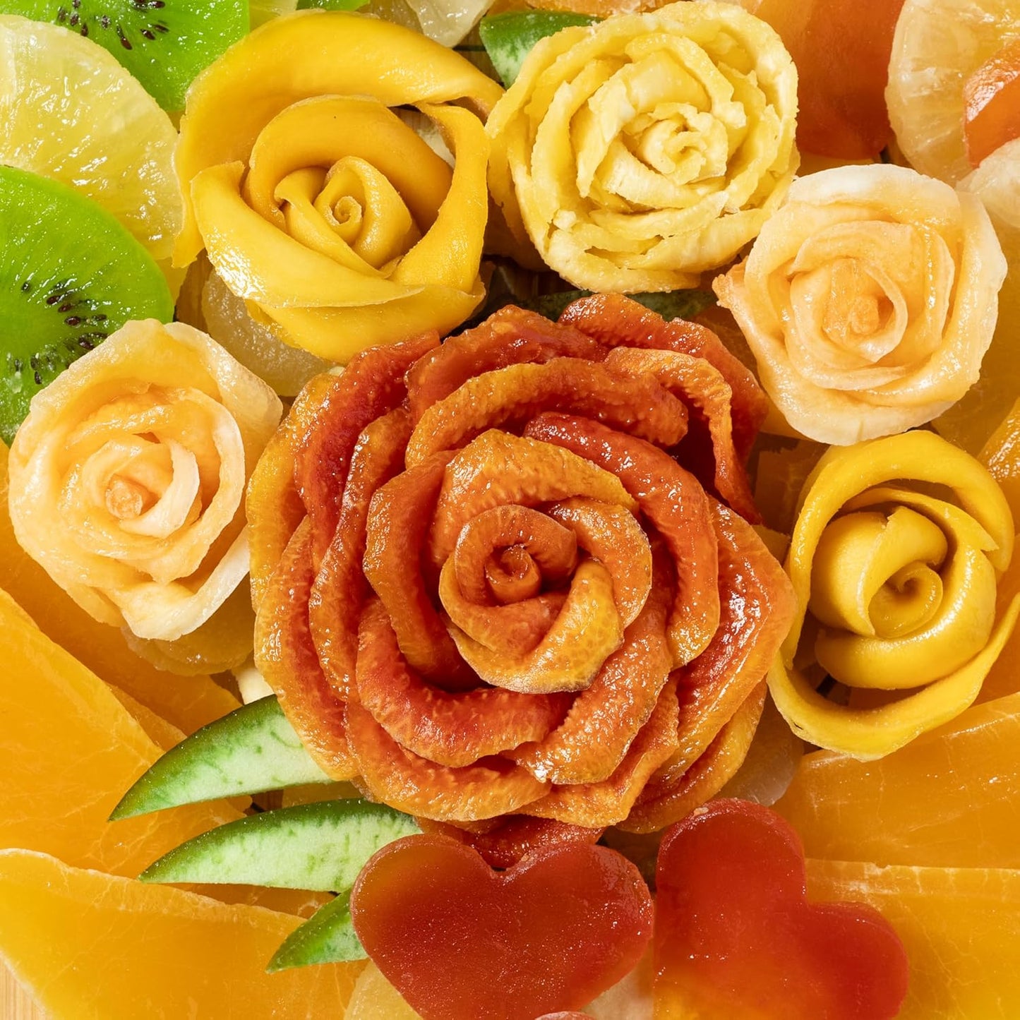 Mothers Day Gift Basket- Dried Fruit Heart Food Tray- Healthy Gourmet Snack Box- Variety Snacks - Love, Sympathy, Mom, Mother, Grandmother- Bonnie & Pop