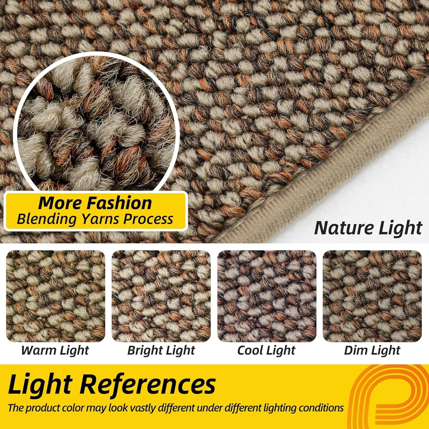 JSEI Dirt Trapper Door Mat 20"x32" Non-Slip Washable Entrance Mat, Dog Doormats, Absorbent & Fade-Resistant Floor Mats, Low Profile Welcome Mats for Entryway, Front Door, and Inside Entrance, Beige