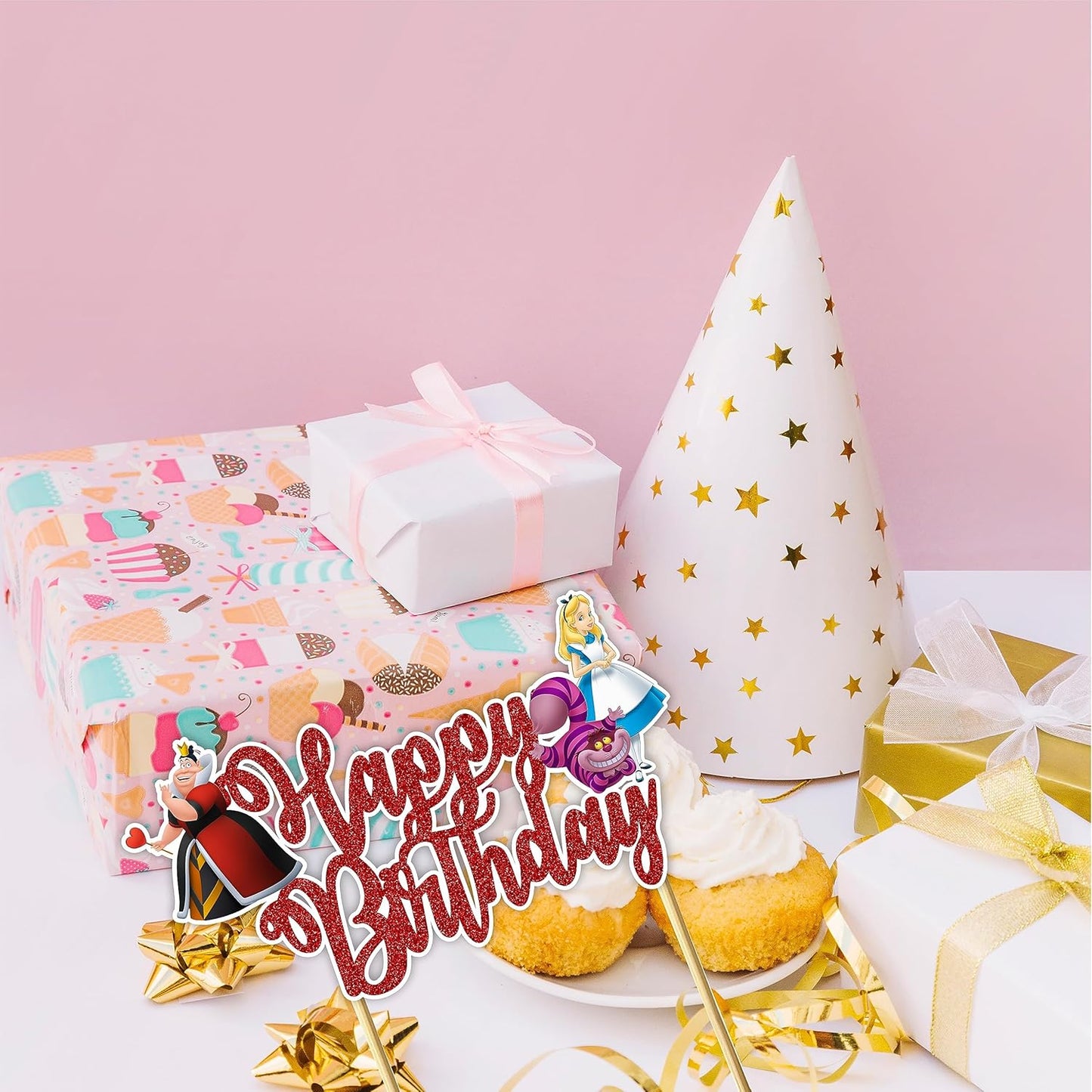 Seyal® Alice in Wondrland Happy Birthday Cake Topper