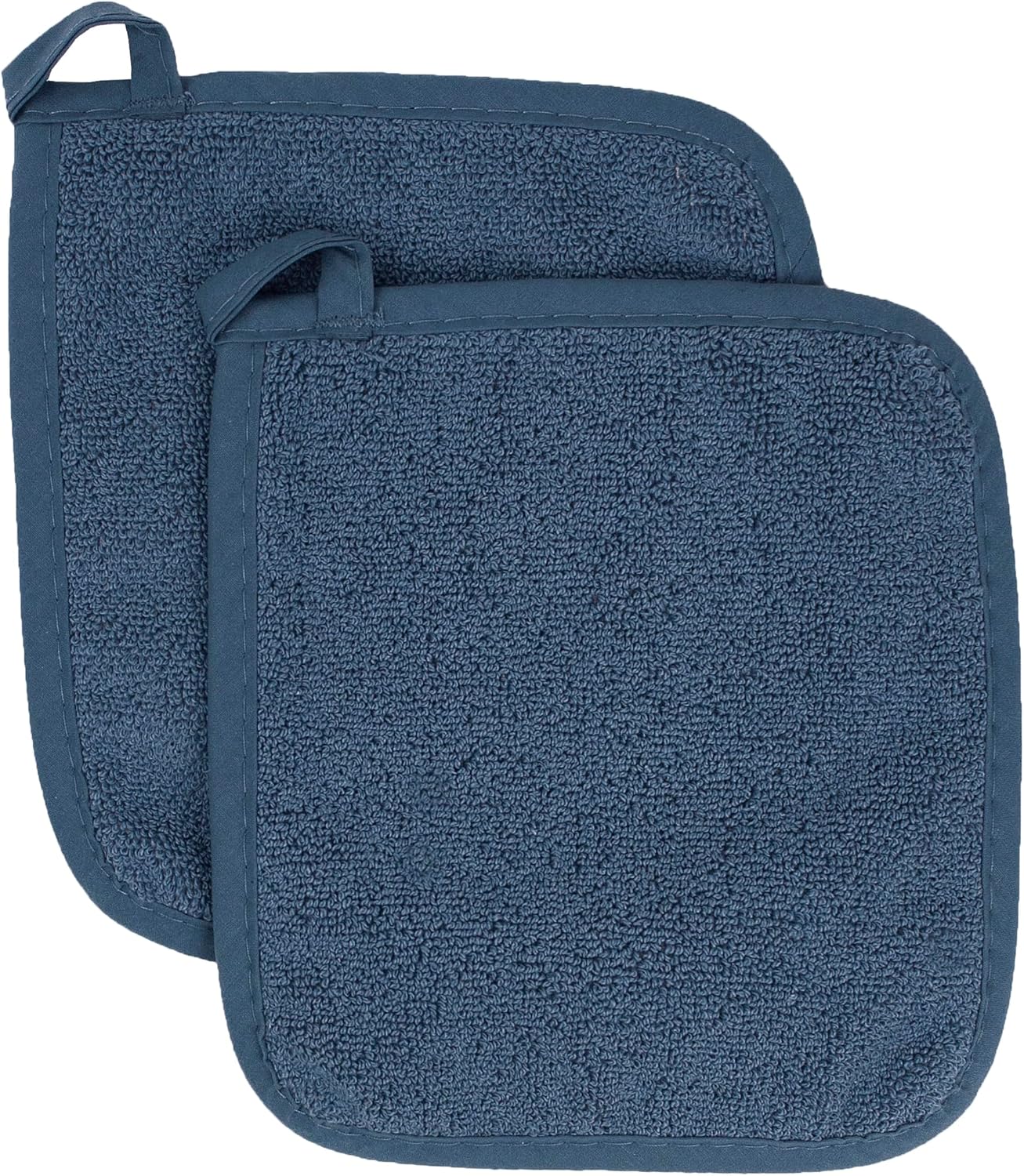 RITZ Terry Potholder & Hot Pad: Unparalleled Heat Resistant, Durable 100% Cotton – Ergonomically Designed for Optimal Grip – Easy-Care Machine Washable – 2-Pack, Midnight