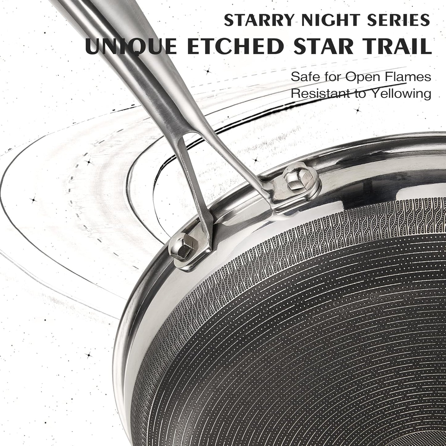 KITEXPERT Non Stick Frying Pans without Lid, 8" Titanium Ceramic Pan Nonstick Stainless Steel Skillet, PFAS PFOA & PTFE Free, Quick-Cool Handle, Dishwasher & Oven Safe, Compatible with All Cooktops