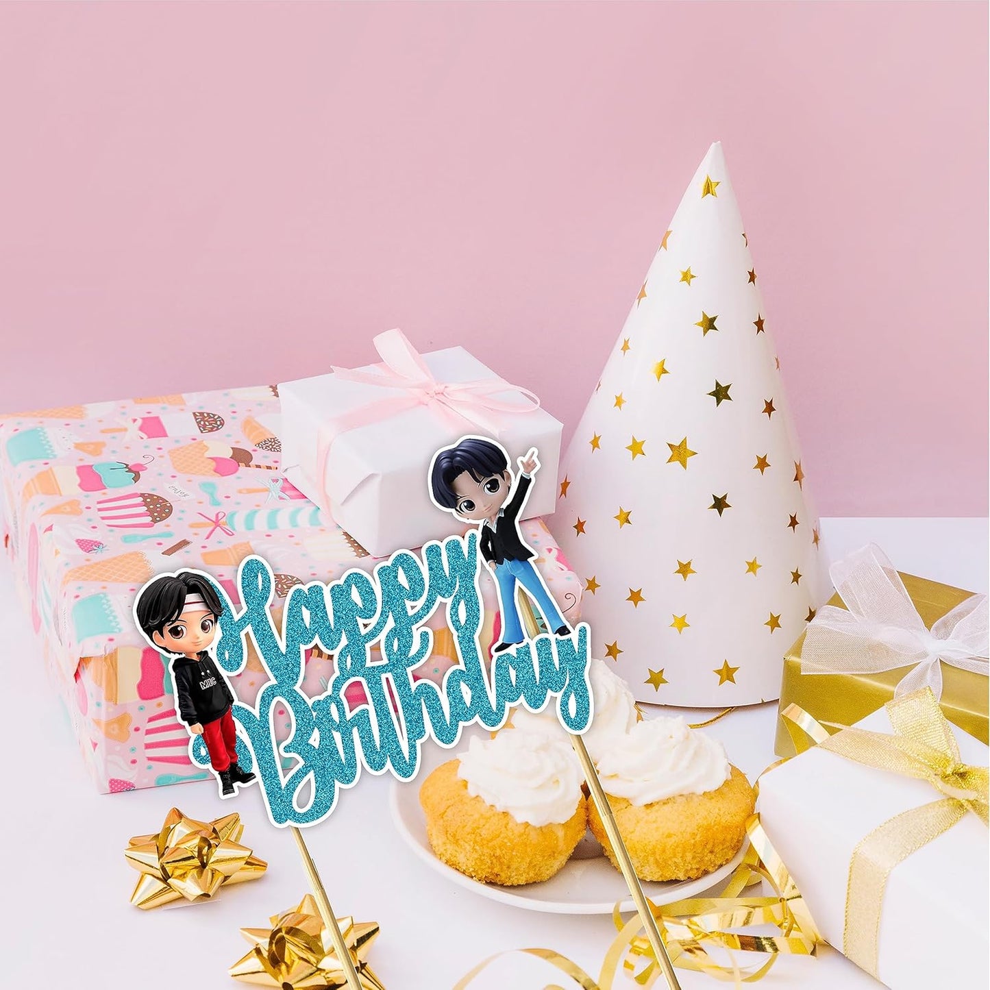 Seyal® Tiny Tan (BTS) Happy Birthday Cake Topper