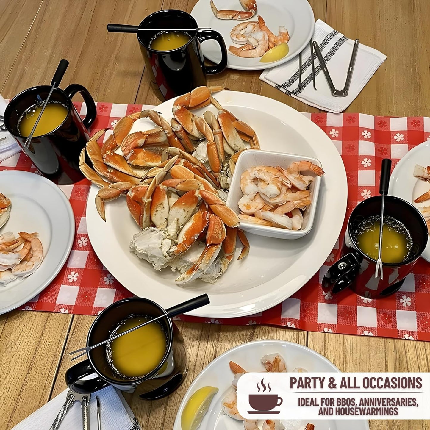 Evelots Fondue Pot Set for Chocolate, Cheese, Candy (2 Pack) Mini Ceramic Fondue Mugs Gift Set with 4 Forks & 8 Candles - Great for Date Night Birthday & Wedding Gifts