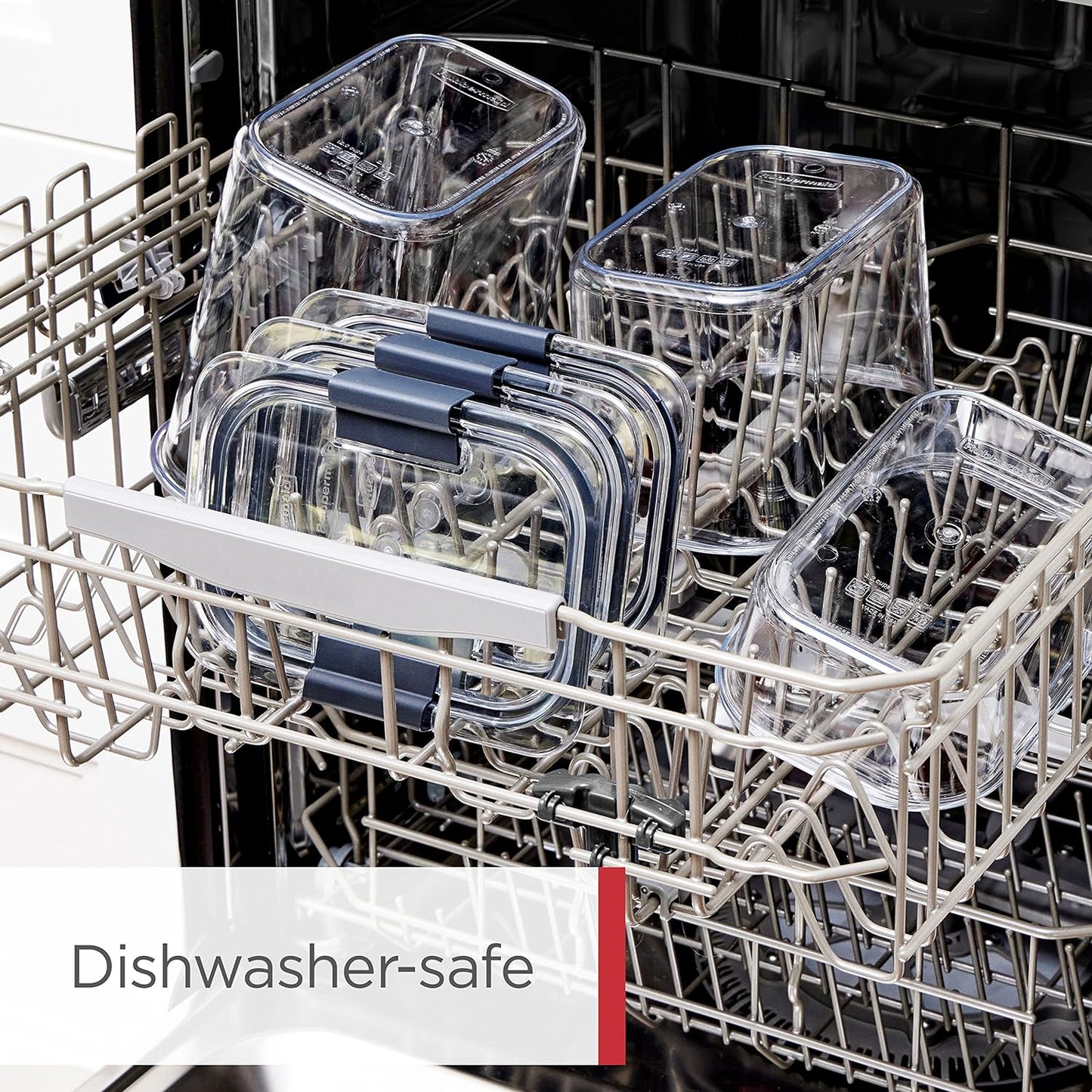 Rubbermaid Brilliance 14-Piece Food Storage Container Set with Scoops Airtight BPA-Free for Kitchen and Pantry Organization