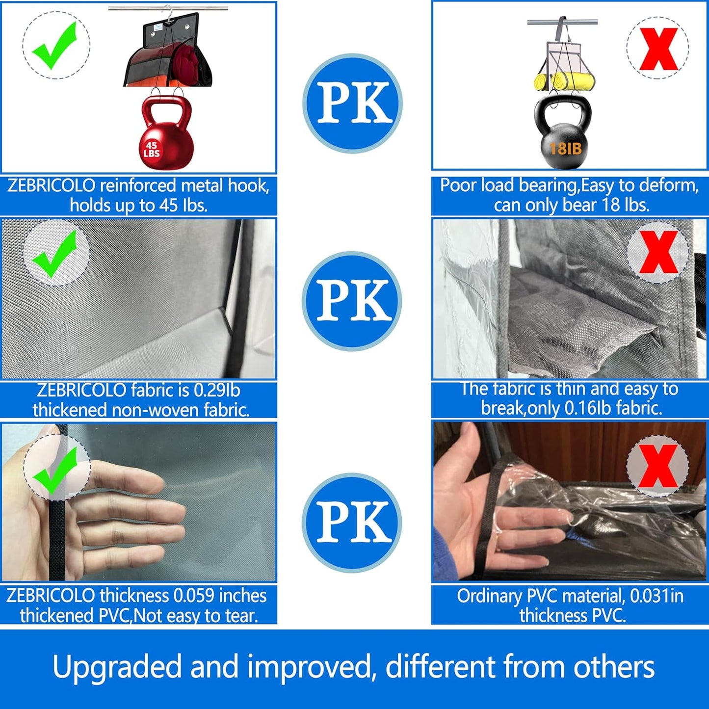 legging organizer, 24spacious pockets,closet organizers and storage,2024 NEW improved, leggings organizer for closet,Heavy Duty Hooks,legging storage,closet organizer,Grey/Black 1-pack