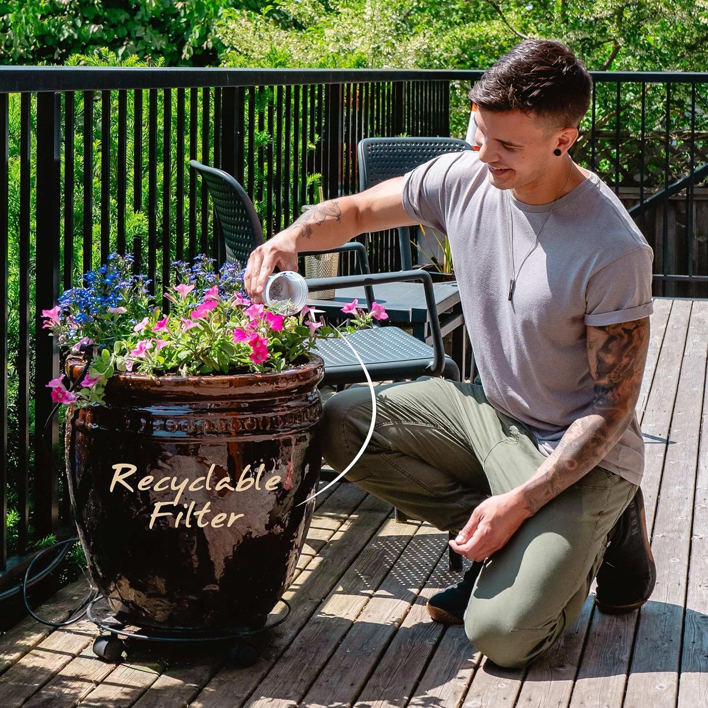 Santevia MINA Alkaline Pitcher | 9-Cup at Water Filter System That Adds Minerals and Makes Alkaline Water | Fluoride, Chlorine and Lead Water Filter | American Filtration Media