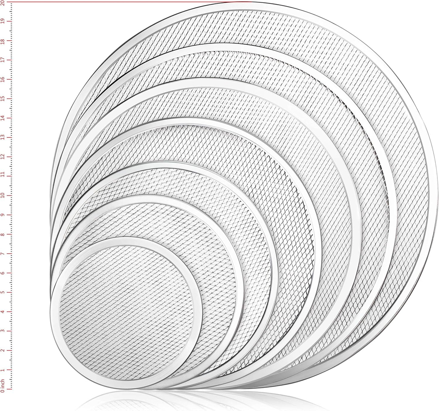 New Star Foodservice 50691 Restaurant-Grade Aluminum Pizza Baking Screen, Seamless, 16-Inch