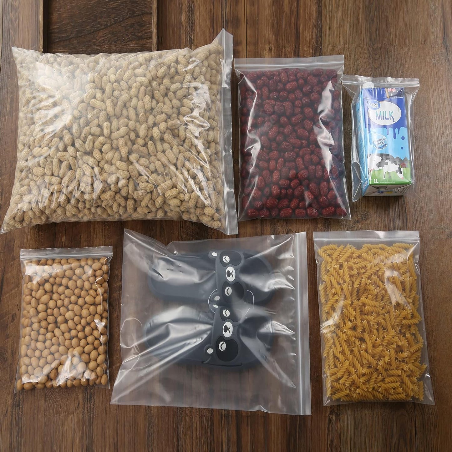 100 PCS 11"x15" Large Thick 2.4 Mil Clear Zip Seal Lock Poly Bags Reclosable Plastic Bags Clothing T-Shirts Shoes Toys Snack Zipper Bag