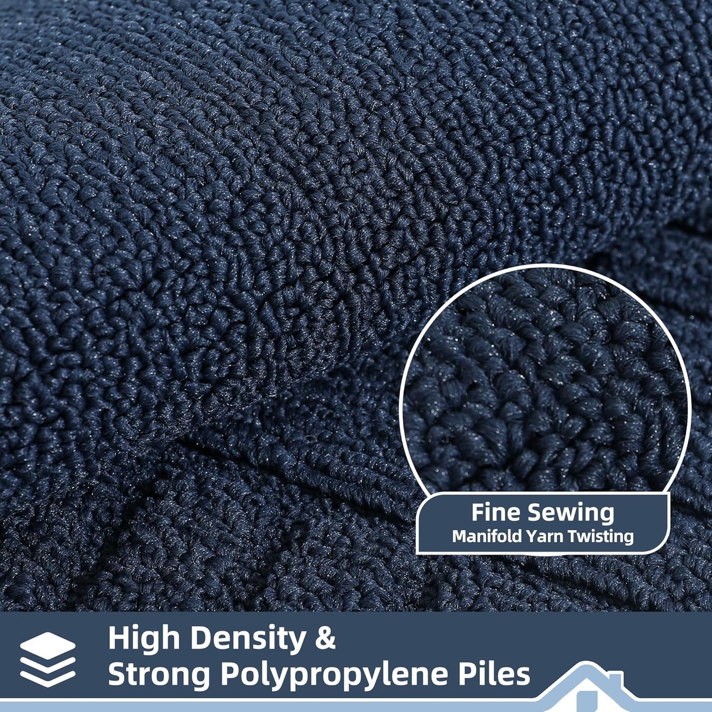 BEQHAUSE-Kitchen-Rugs-and-Mats Non Slip Kitchen Mats for Floor Absorbent Kitchen Rugs Machine Washable Kitchen Floor Mat,Navy Blue 24”x35”