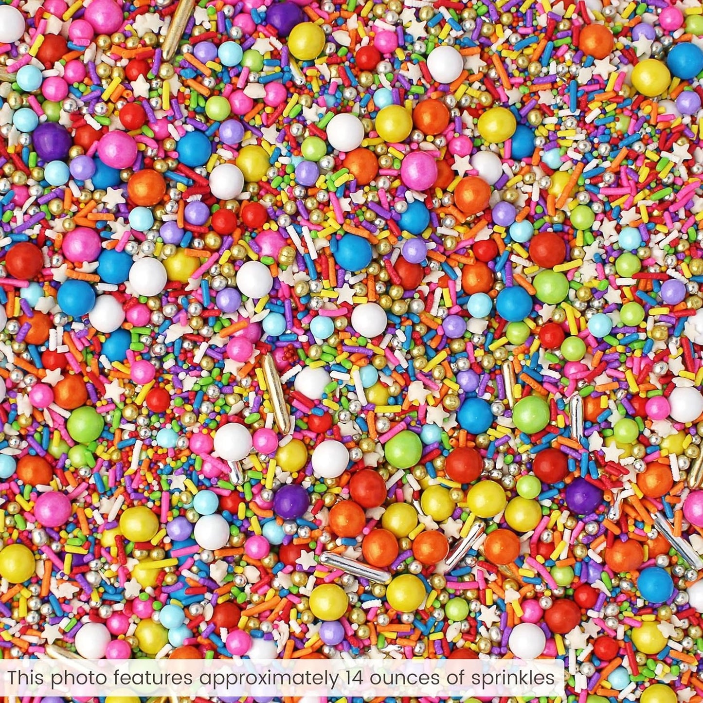 Sprinkle Pop Rainbow Road Sprinkle Mix| Blend of White Red Orange Yellow Green Blue Pink Purple Rainbow Sprinkles Made in USA for Decorating Birthday Cakes Cookie Cupcakes Ice Cream Chocolate,2oz