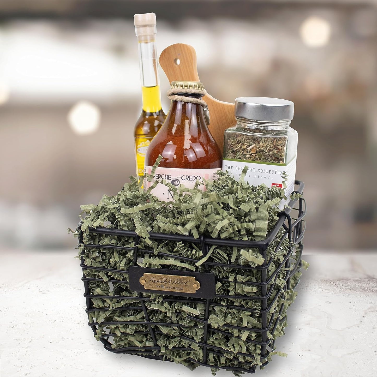 MagicWater Crinkle Cut Paper for Gift Baskets - 2LB - Army Green - Perfect for Shredded Paper Filler, Basket Filler, Gift Boxes, Bridesmaid Gifts, Halloween Stuffers & More – Ideal for All Occasions