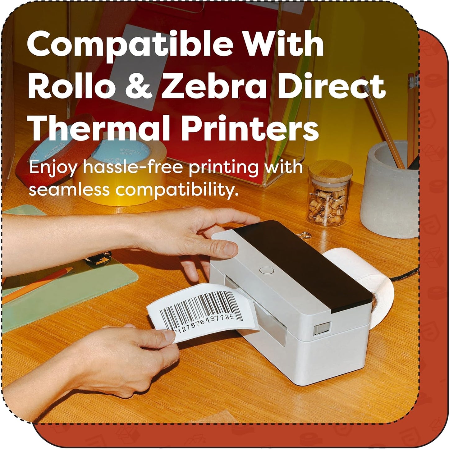 Aegis Adhesives - 2” X 2” Square Direct Thermal Multipurpose Labels for QR Codes, Barcodes, Perforated & Compatible with Rollo, Zebra, & Other Desktop Label Printers (12 Rolls, 700/Roll)