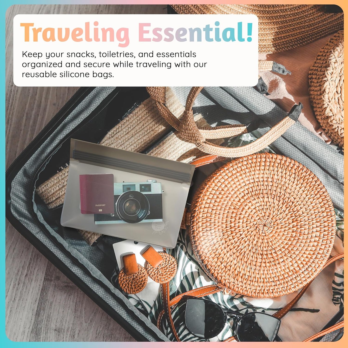 Reusable Silicone Food Storage Bags – 14-Pack Stand-Up, BPA-Free, Freezer, Dishwasher Safe & Eco-Friendly – 3 L, 8 M, 3 S Bags – Airtight Leakproof, Sandwich, Snack, and Meal Prep Baggies (Grey)