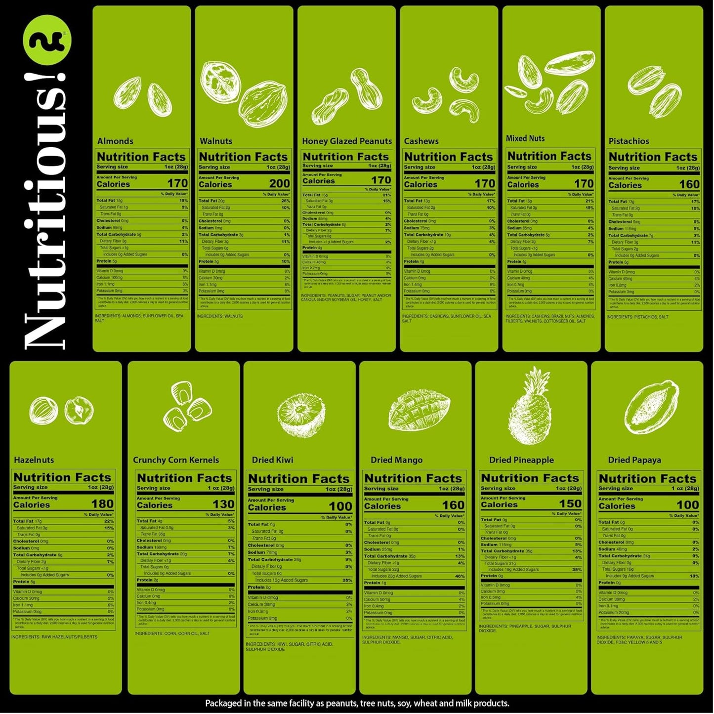 NUT CRAVINGS - Rosh Hashana & Shana Tova Dried Fruit & Mixed Nuts Gift Basket in Reusable Wooden Tray + Ribbon (12 Assortments) Food Arrangement, Healthy Snack Care Package, Food Assortments