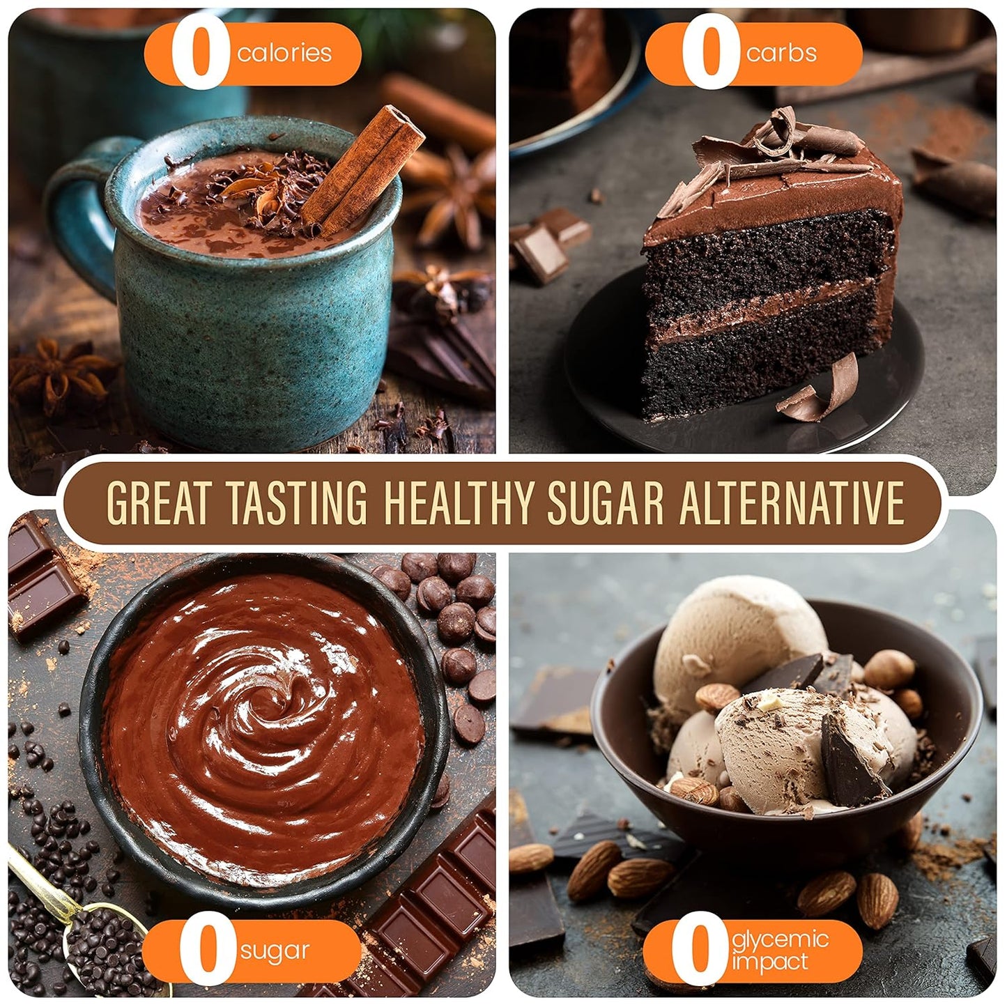 Stevia Select Dark Chocolate Pure Flavored Liquid Stevia – Zero Calorie Coffee, Tea, Drink & Baking Sweetener, All-Natural, No Erythritol, Keto-Friendly Sugar Alternative, 300 Servings – 2 Oz (1 Pack)