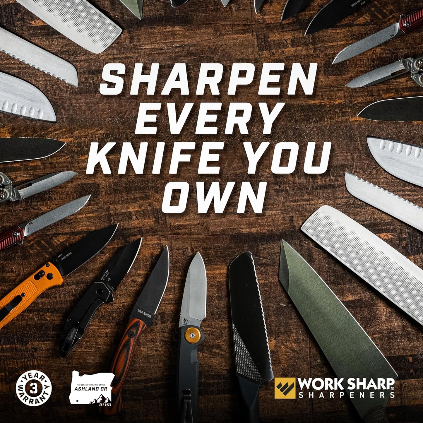 Work Sharp Professional Precision Adjust Elite Knife Sharpener Kit, Sharpen Every Knife You Own