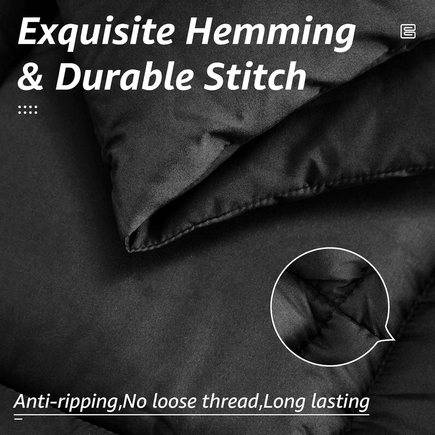 HYLEORY All Season King Size Bed Comforter - Cooling Down Alternative Quilted Duvet Insert with Corner Tabs - Winter Warm - Machine Washable - Dark Grey