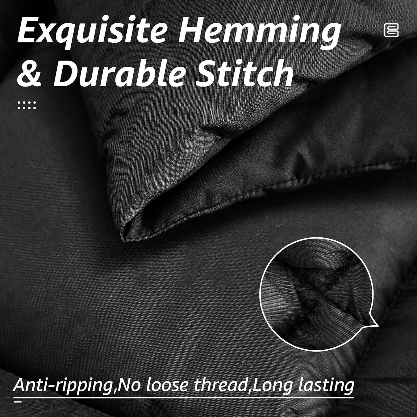 HYLEORY All Season California King Size Bed Comforter - Cooling Down Alternative Quilted Duvet Insert with Corner Tabs - Winter Warm - Machine Washable - Grey, 96 x 104 Inch