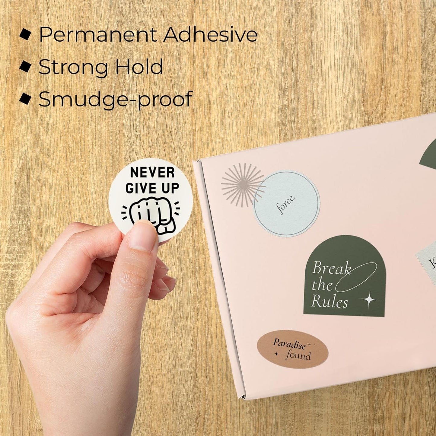 Perco Ivory 2-Inch Perforated Circle Dot Thermal Sticker Labels — 735 Stickers/Roll, Direct Thermal Printer Compatible—with Permanent Adhesive for Organizing, Color Coding, Bin Labeling—Made in USA