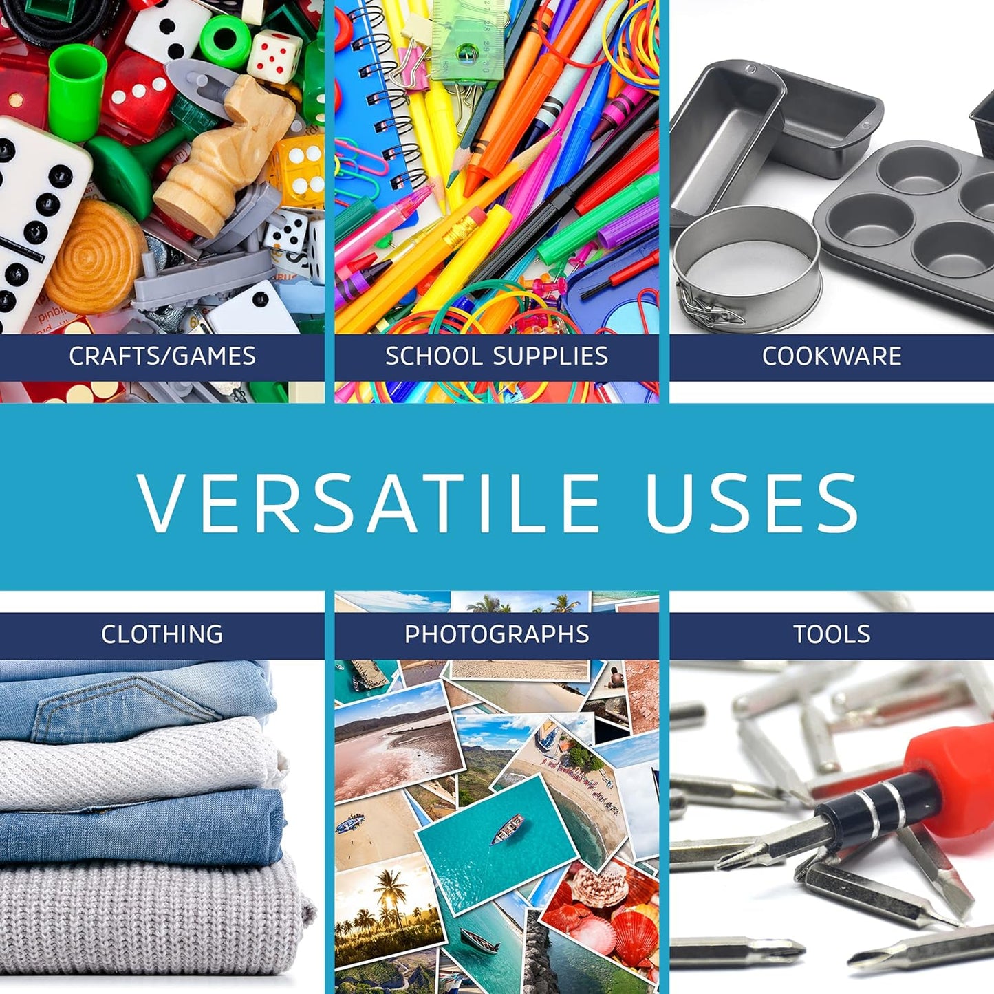 CLEAR PLASTIC RECLOSABLE ZIP BAGS - Bulk GPI Pack Of 500 6" x 8" 4mil Thick Heavy Duty, Strong & Durable Poly Baggies With Resealable Zipper Lock For Travel, Storage, Packaging & Shipping.