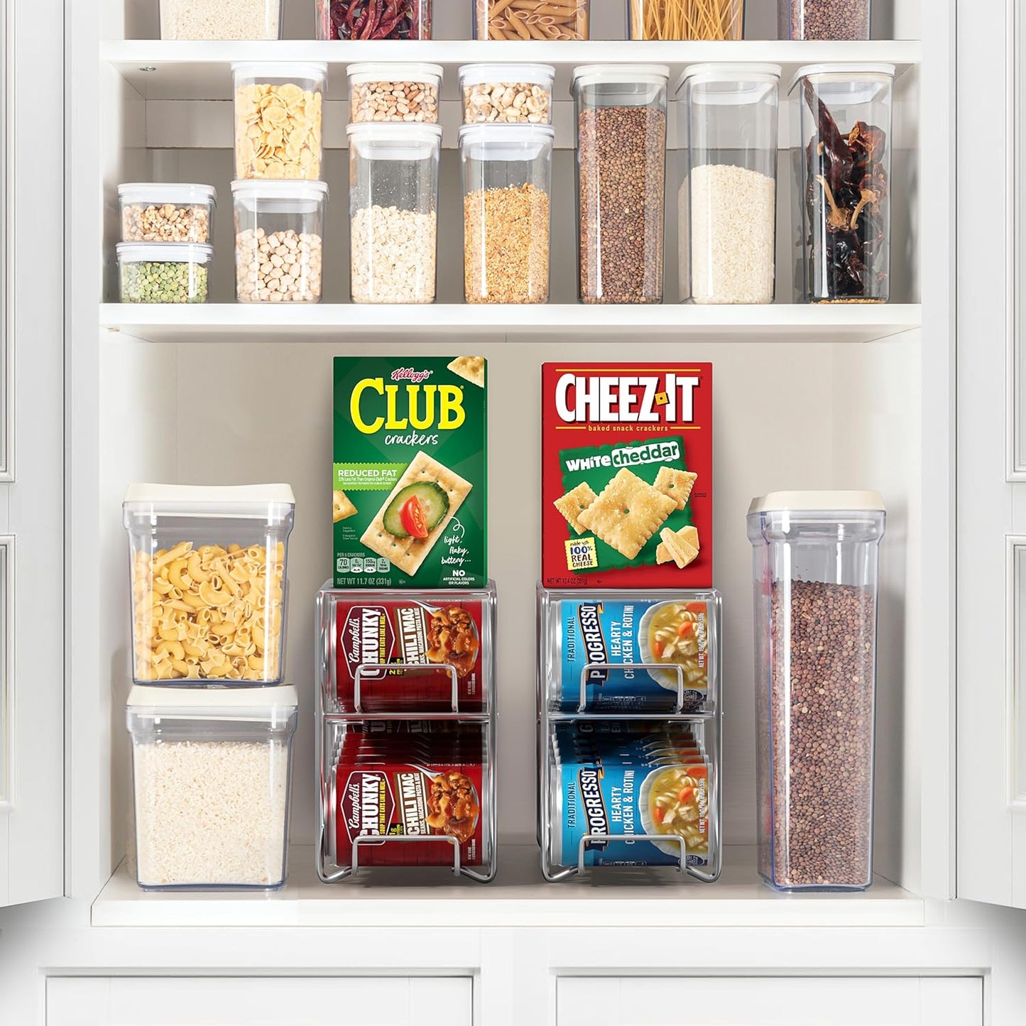 Sorbus Soda Can Rack Beverage Dispenser (1 Pack, Silver) – Holds 12 Standard 12oz Cans – Soda Can Organizer for Refrigerator, Pantry, or Countertop