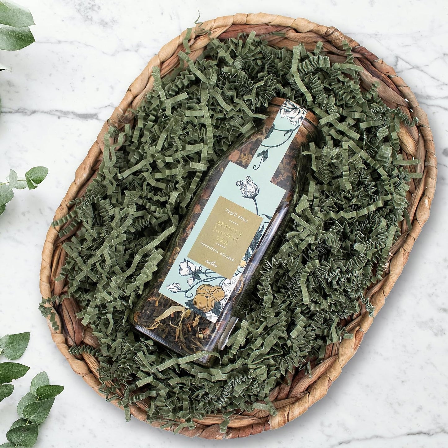 MagicWater Crinkle Cut Paper for Gift Baskets - 2LB - Army Green - Perfect for Shredded Paper Filler, Basket Filler, Gift Boxes, Bridesmaid Gifts, Halloween Stuffers & More – Ideal for All Occasions